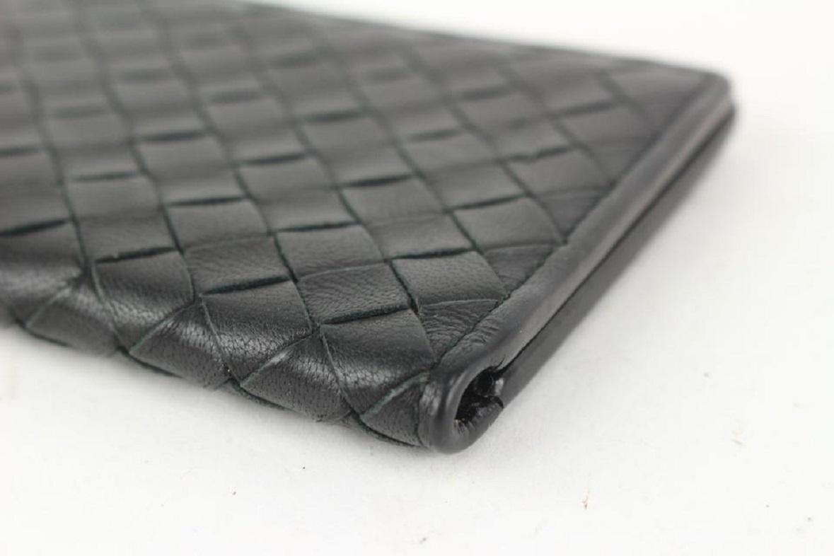 Bottega Veneta Black Intrecciato Woven Leather Card Holder 917bot13 For Sale 3