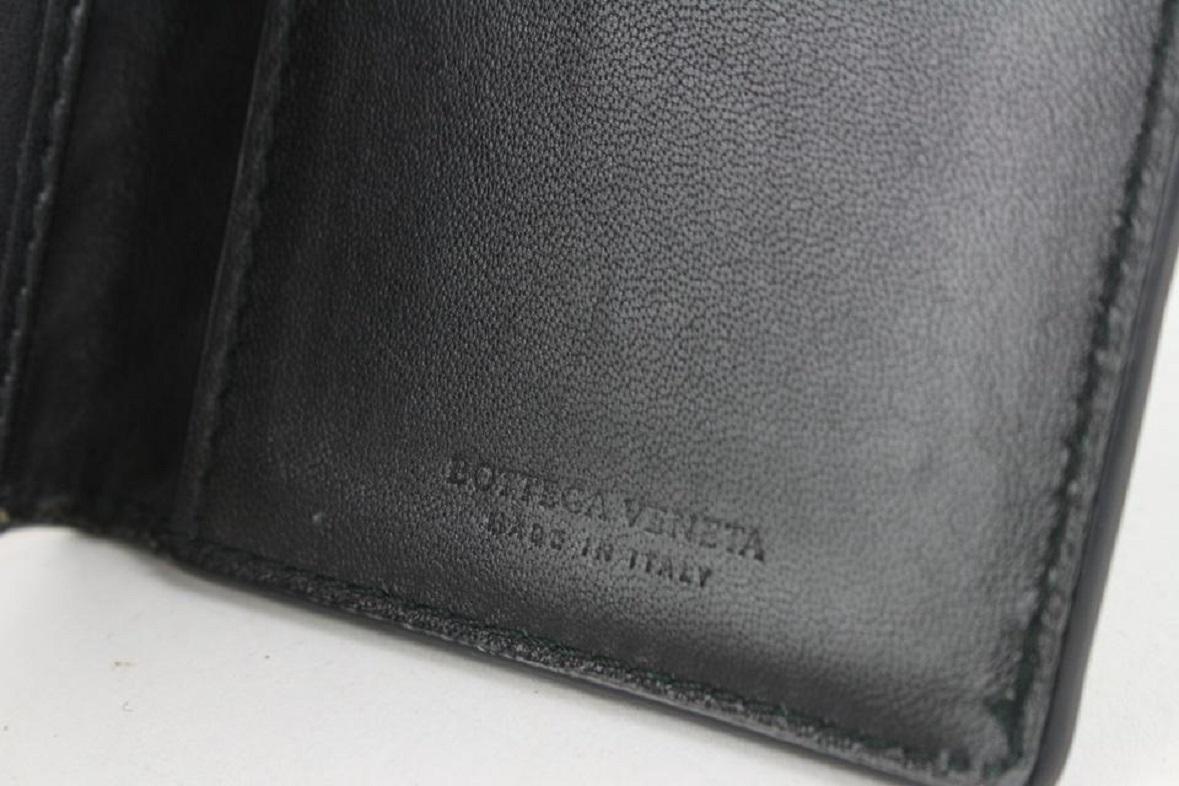Bottega Veneta - Porte-cartes en cuir tissé Intrecciato noir 917bot13 en vente 6
