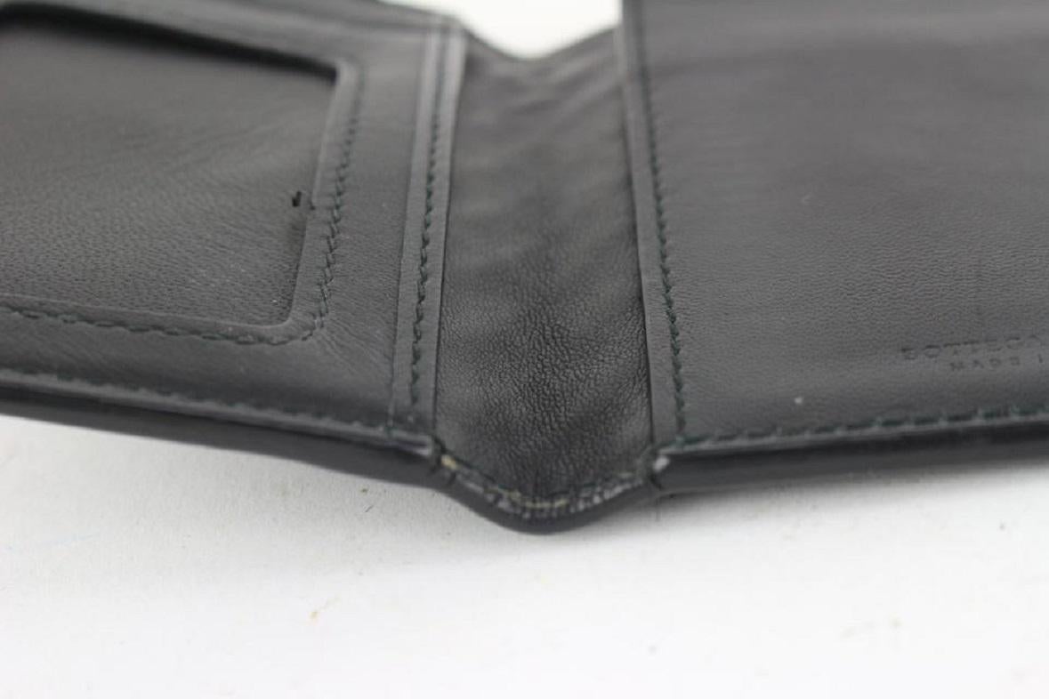 Women's Bottega Veneta Black Intrecciato Woven Leather Card Holder 917bot13 For Sale