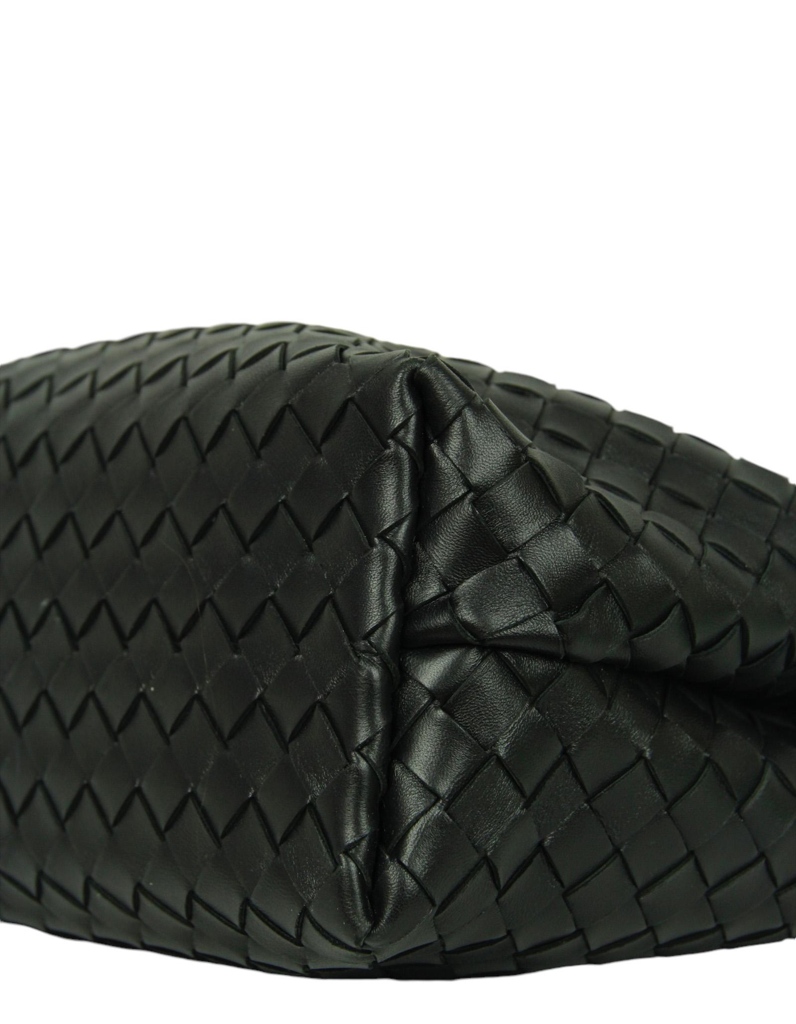 Bottega Veneta Black Intrecciato Woven Leather Medium Andiamo Tote Bag 1