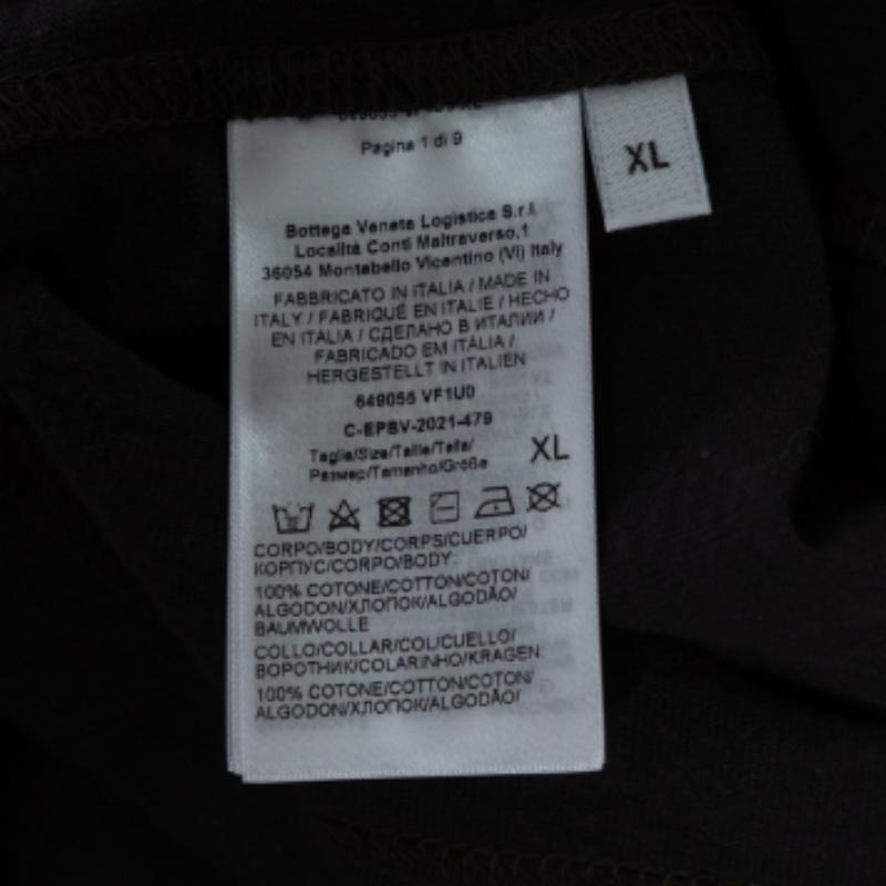 Bottega Veneta Maglia nera con logo ricamato e girocollo XL In condizioni ottime in vendita a Dubai, Al Qouz 2