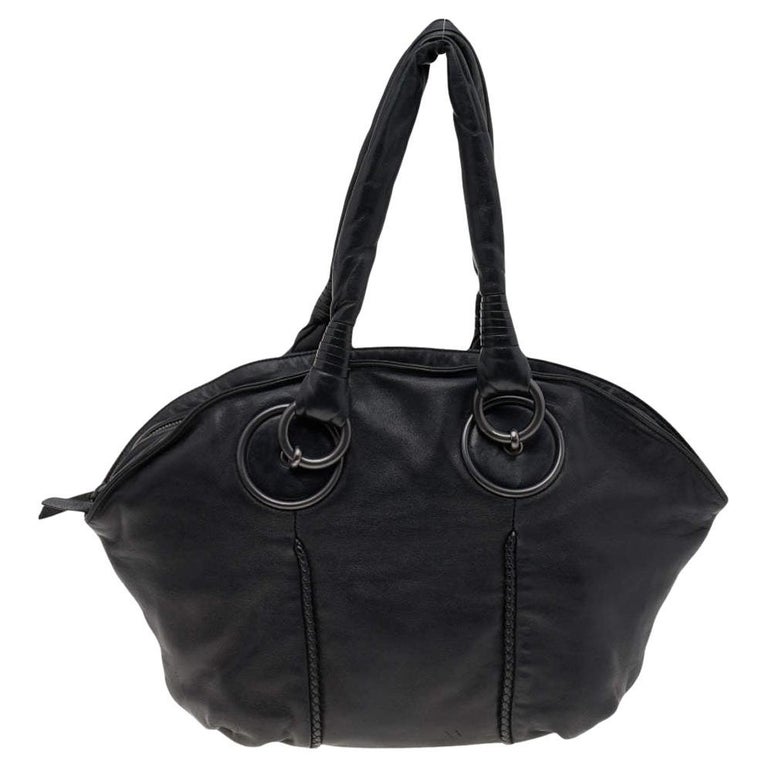 Bottega Veneta Black Intreciato Large Hobo Bag For Sale at 1stDibs
