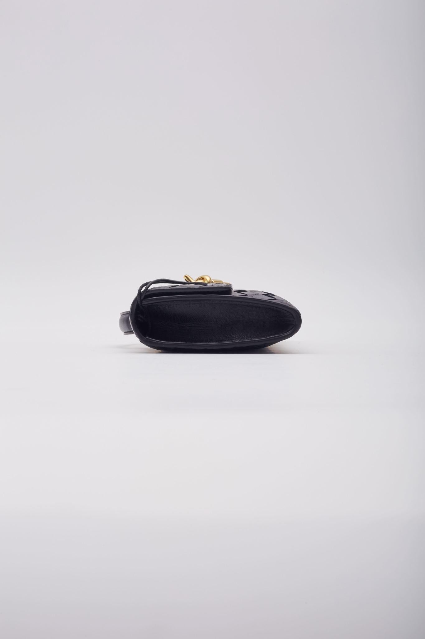 Bottega Veneta Black Leather Andiamo Long Clutch Bag For Sale 2