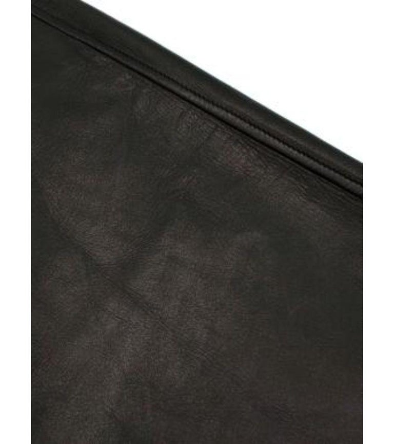 Black Leather Bermuda Shorts