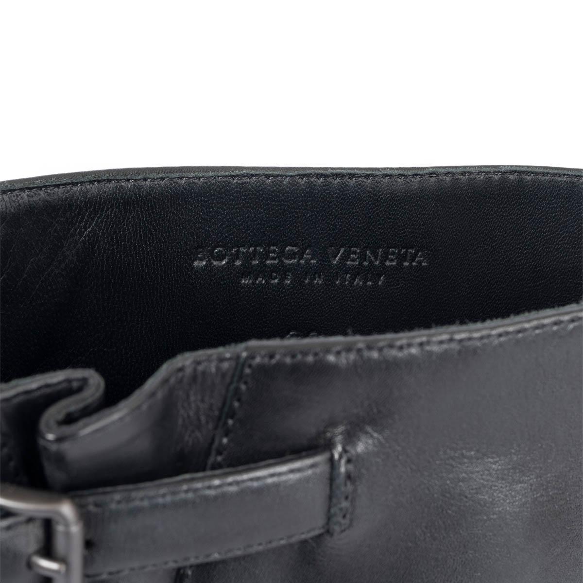 BOTTEGA VENETA Schwarze BIKER-Stiefel aus Leder aus Leder 36 im Angebot 3