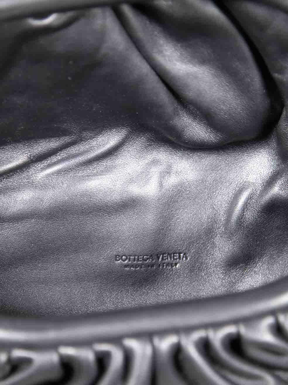 Bottega Veneta Black Leather Chain Pouch Crossbody Bag For Sale 2