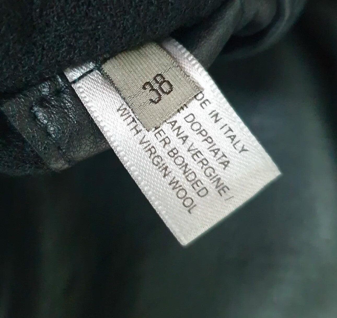 Donna Bottega Veneta Cappotto in pelle nera Sz.38 in vendita