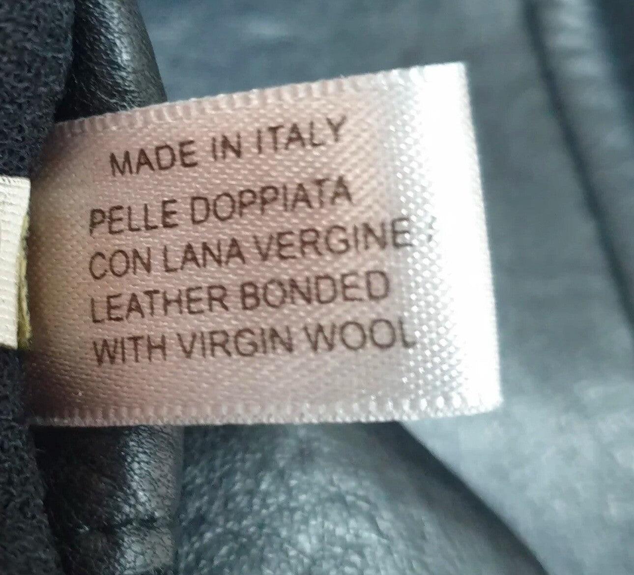 Bottega Veneta Cappotto in pelle nera Sz.38 in vendita 1