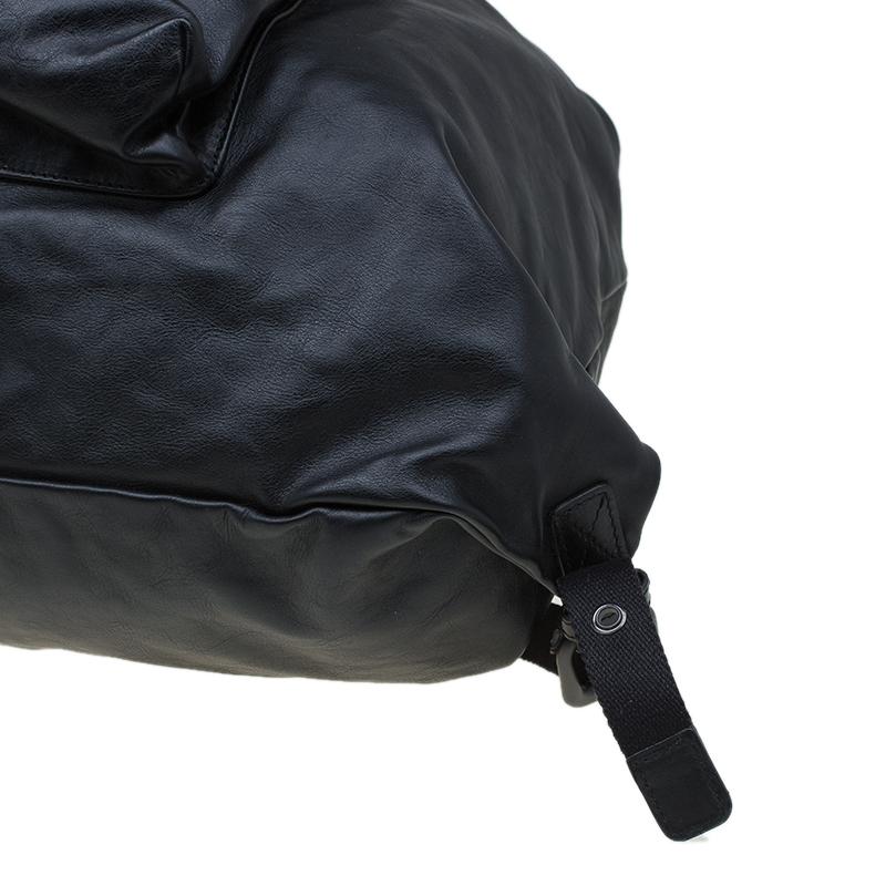 Bottega Veneta Black Leather Drawstring Backpack 7
