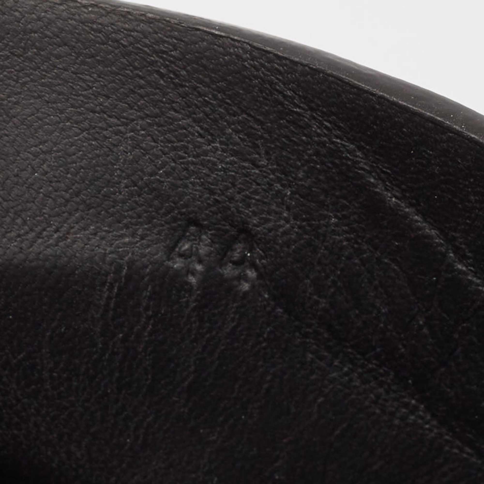 Bottega Veneta Black Leather Flat Slides Size 44 4