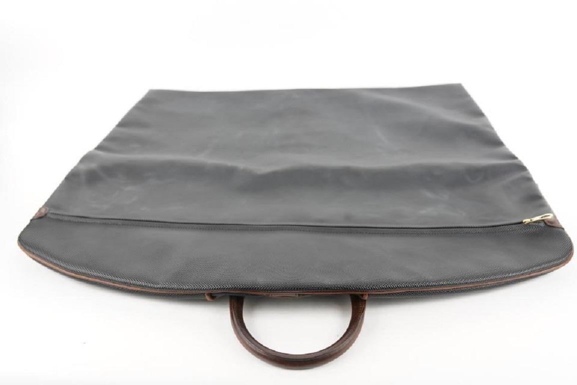 black leather garment bag