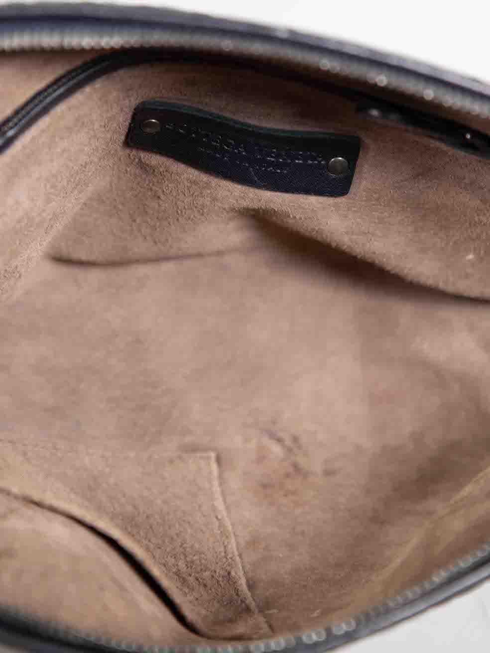 Bottega Veneta Black Leather Intercciato Bag 1