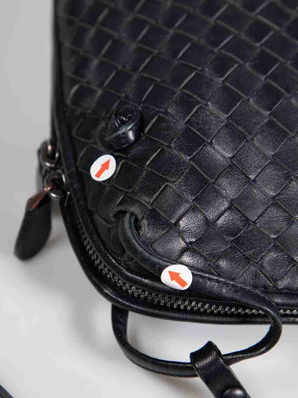 Bottega Veneta Black Leather Intercciato Bag 4