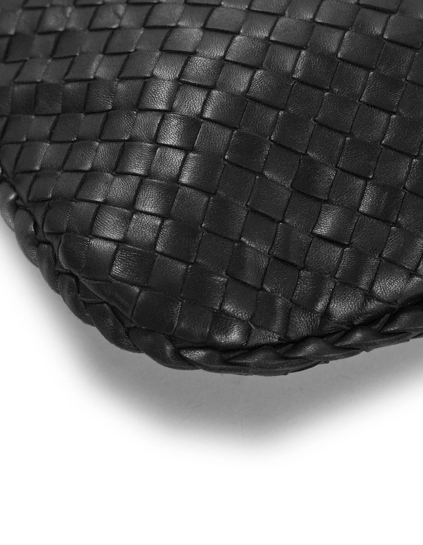 Bottega Veneta Black Leather Intrecciato Medium Hobo Bag 1