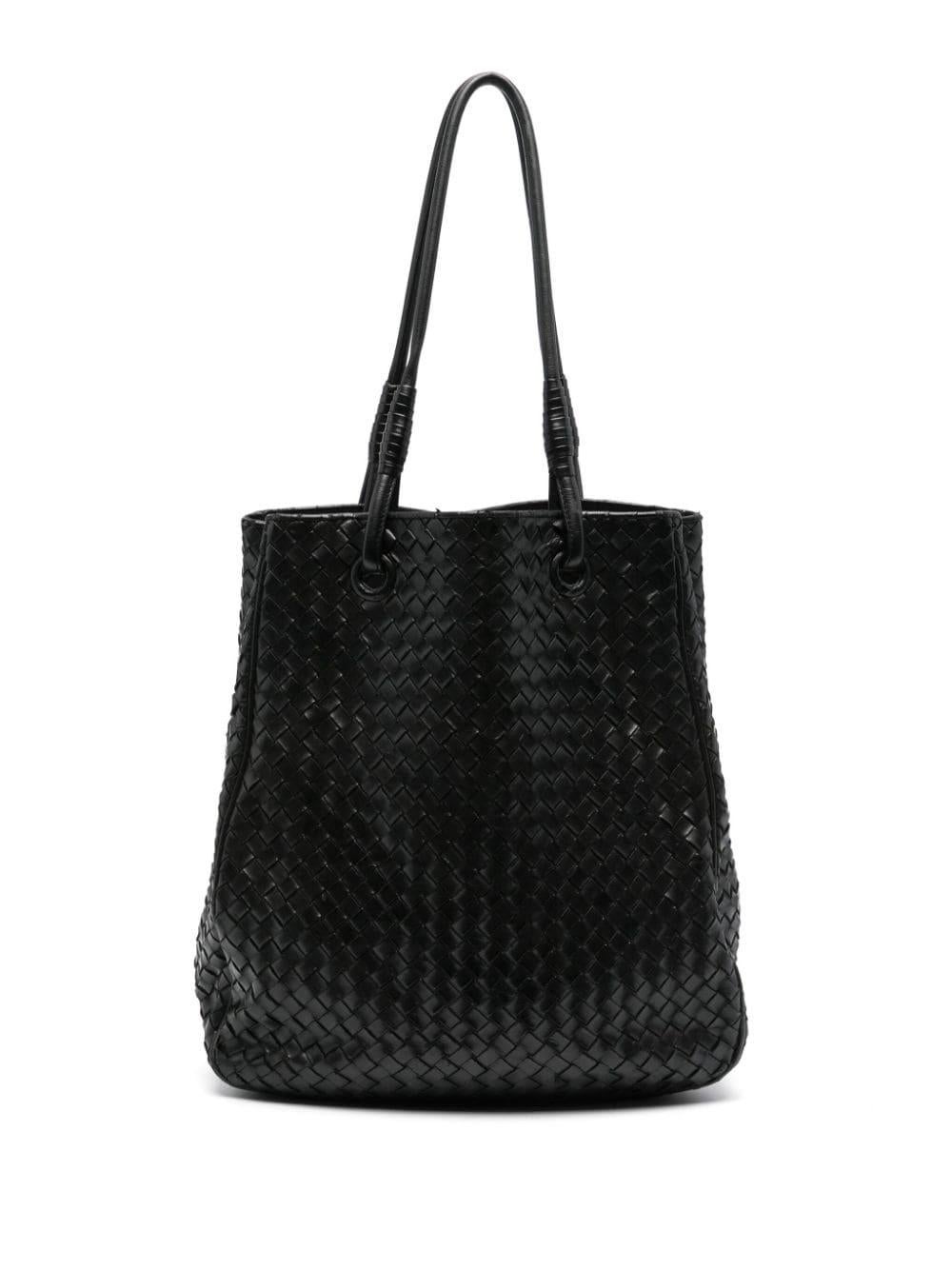 Bottega Veneta Black Leather Intrecciato Tote Bag 3
