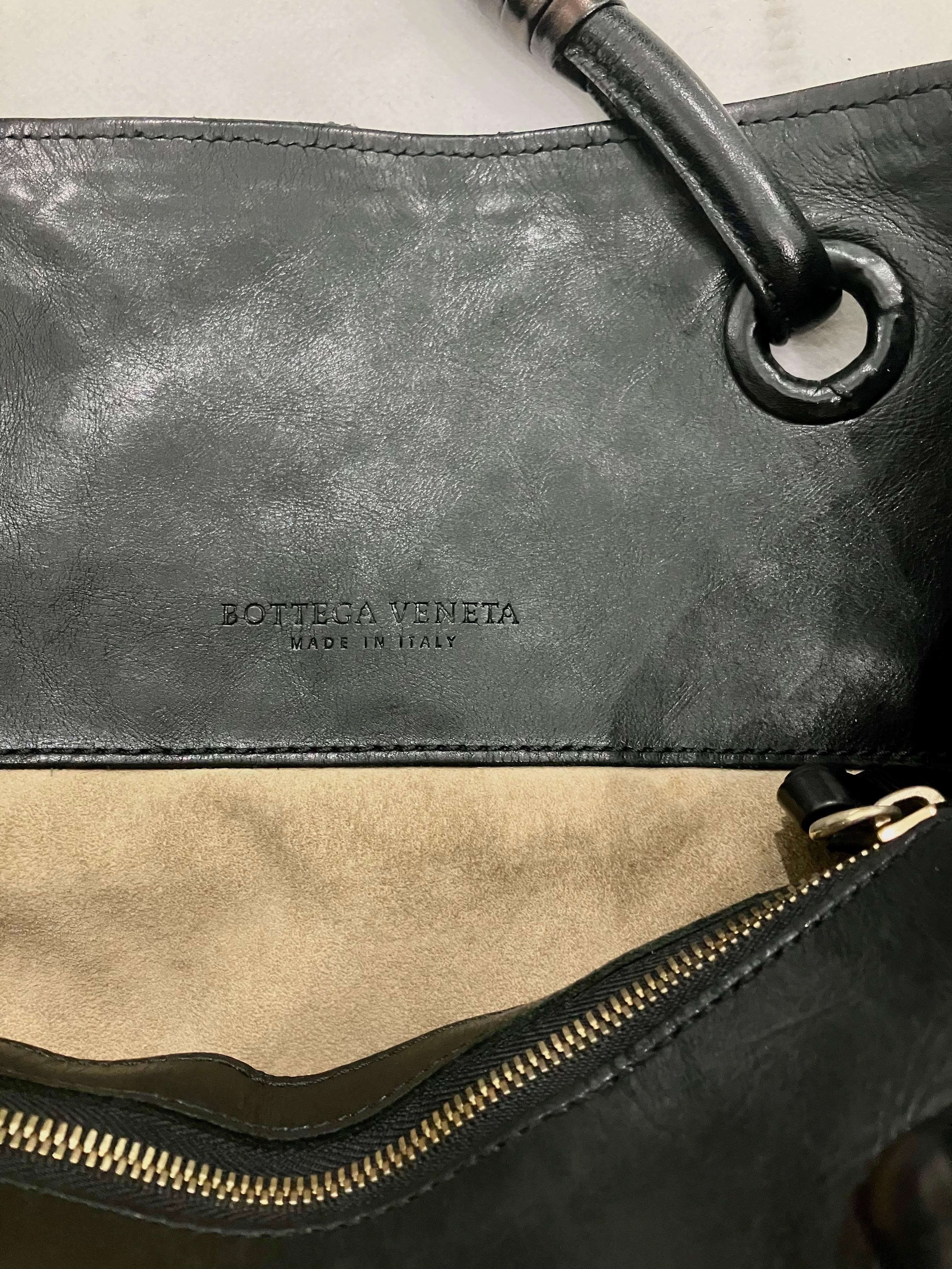 Bottega Veneta Black Leather Intrecciato Tote Bag 2