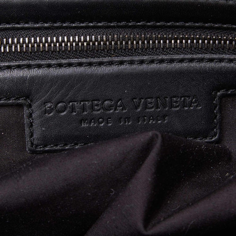 Bottega Veneta Black Leather Intrecciato Weekender Italy w/ Dust Bag ...
