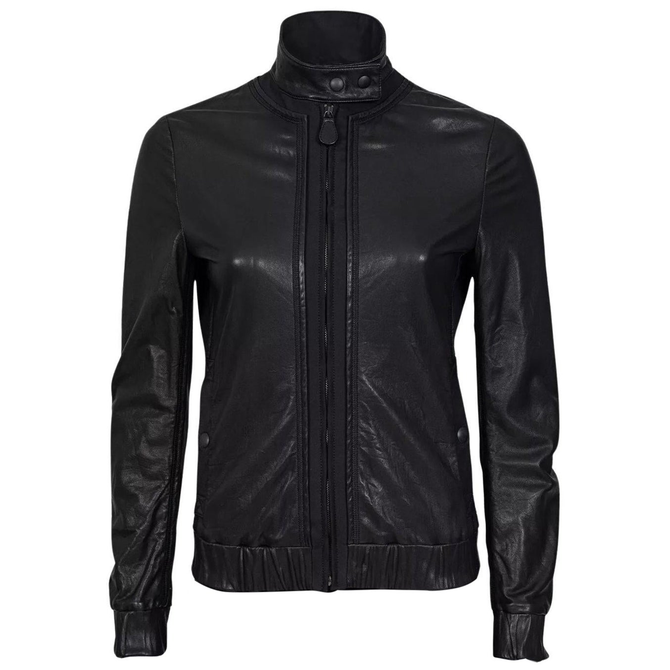 Bottega Veneta Schwarze Lederjacke - IT 38 / XS