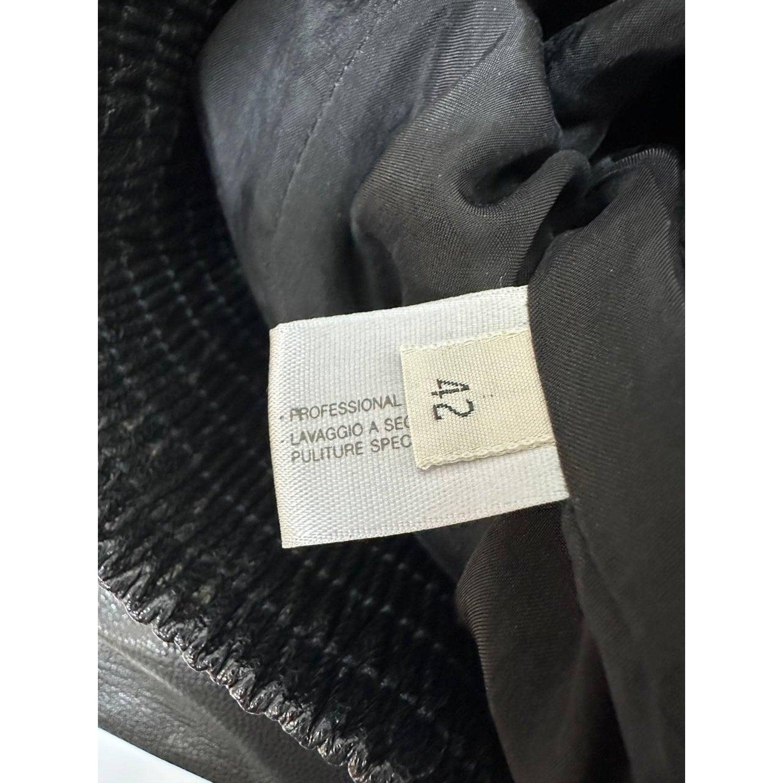 Donna Bottega Veneta Giacca di pelle nera Sz.42 Pre-owned in vendita