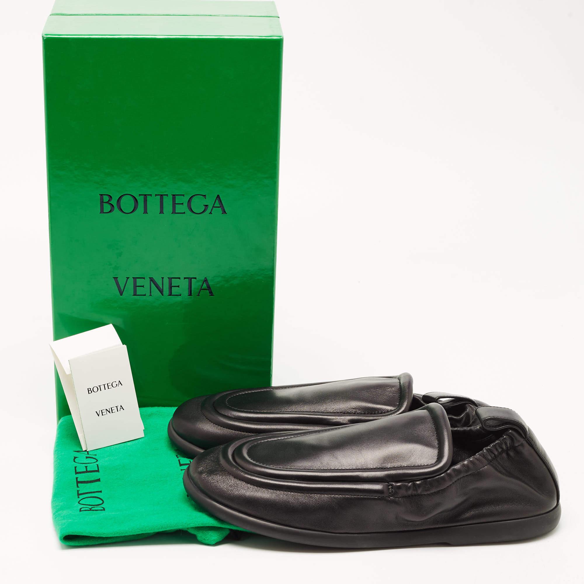 Bottega Veneta Black Leather Lagoon Elastic Loafer Size 43 6