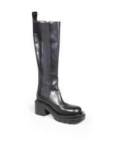 Bottega Veneta Black Leather Lug Chelsea Boots Size IT 39