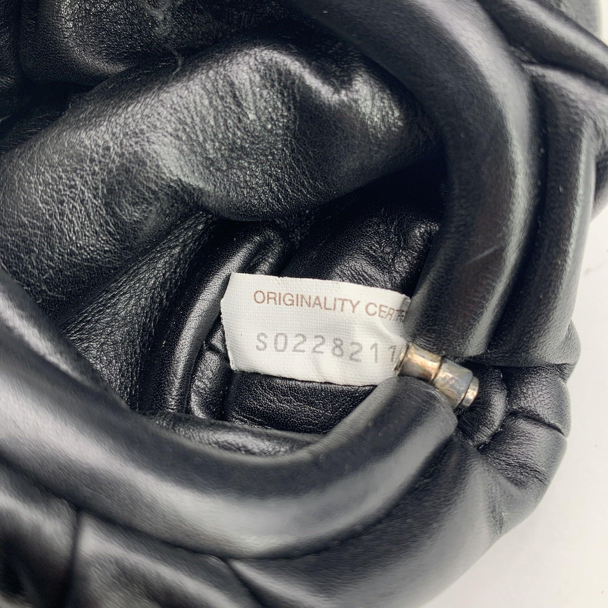 Bottega Veneta Black Leather Micro Pouch Accessory or Necklace For Sale 2