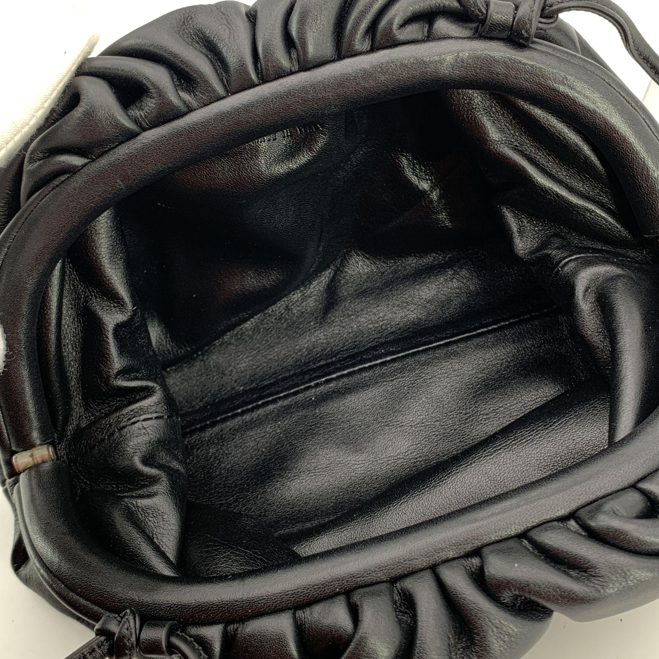 Women's Bottega Veneta Black Leather Mini Pouch Crossbody Bag
