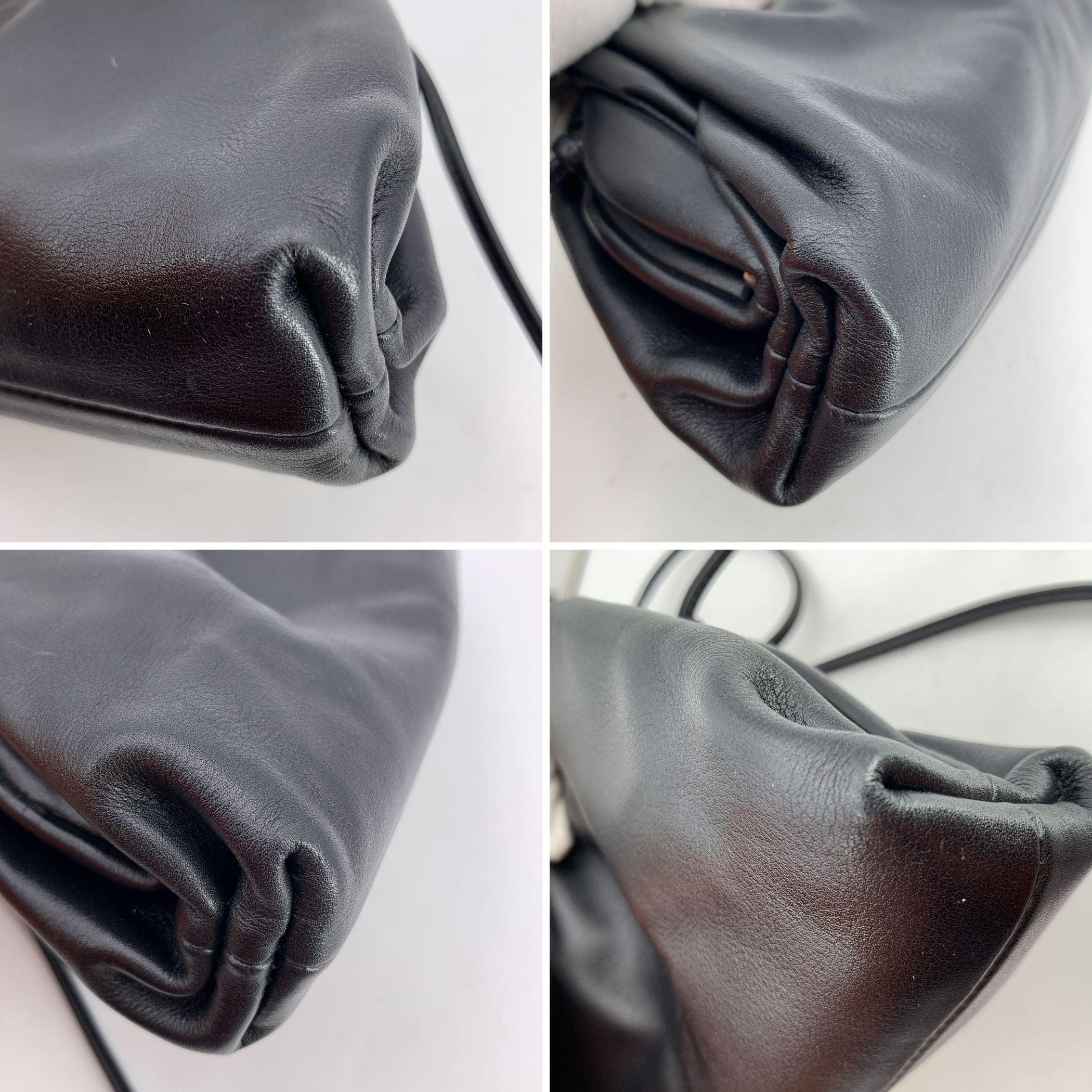 Bottega Veneta Black Leather Mini Pouch Crossbody Bag 3