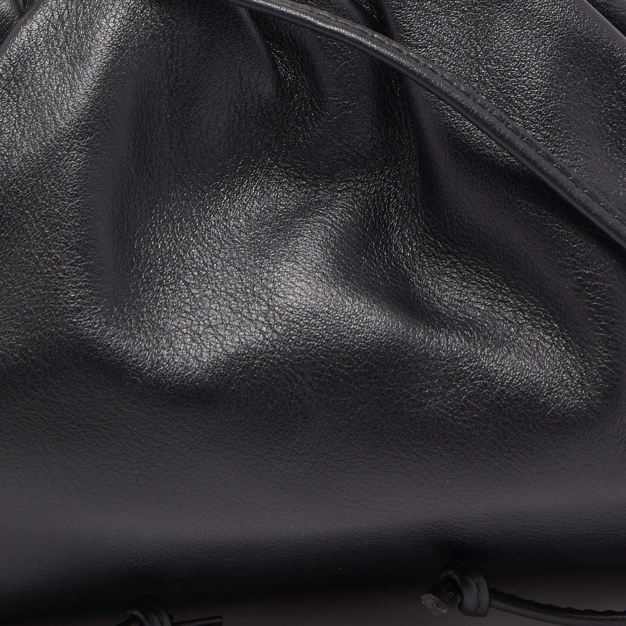 Bottega Veneta Black Leather Mini The Pouch Bag 1