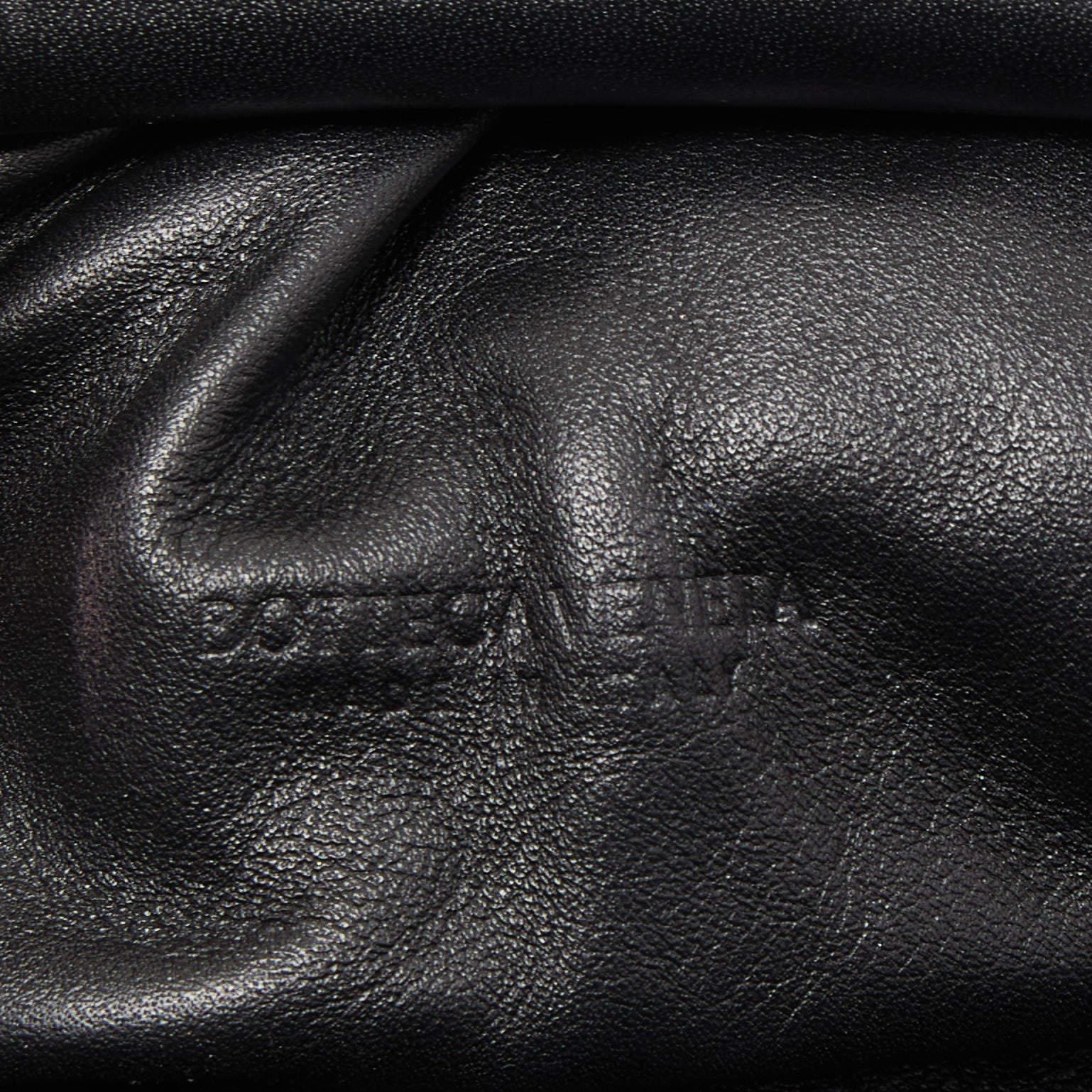 Bottega Veneta Black Leather Mini The Pouch Bag 3