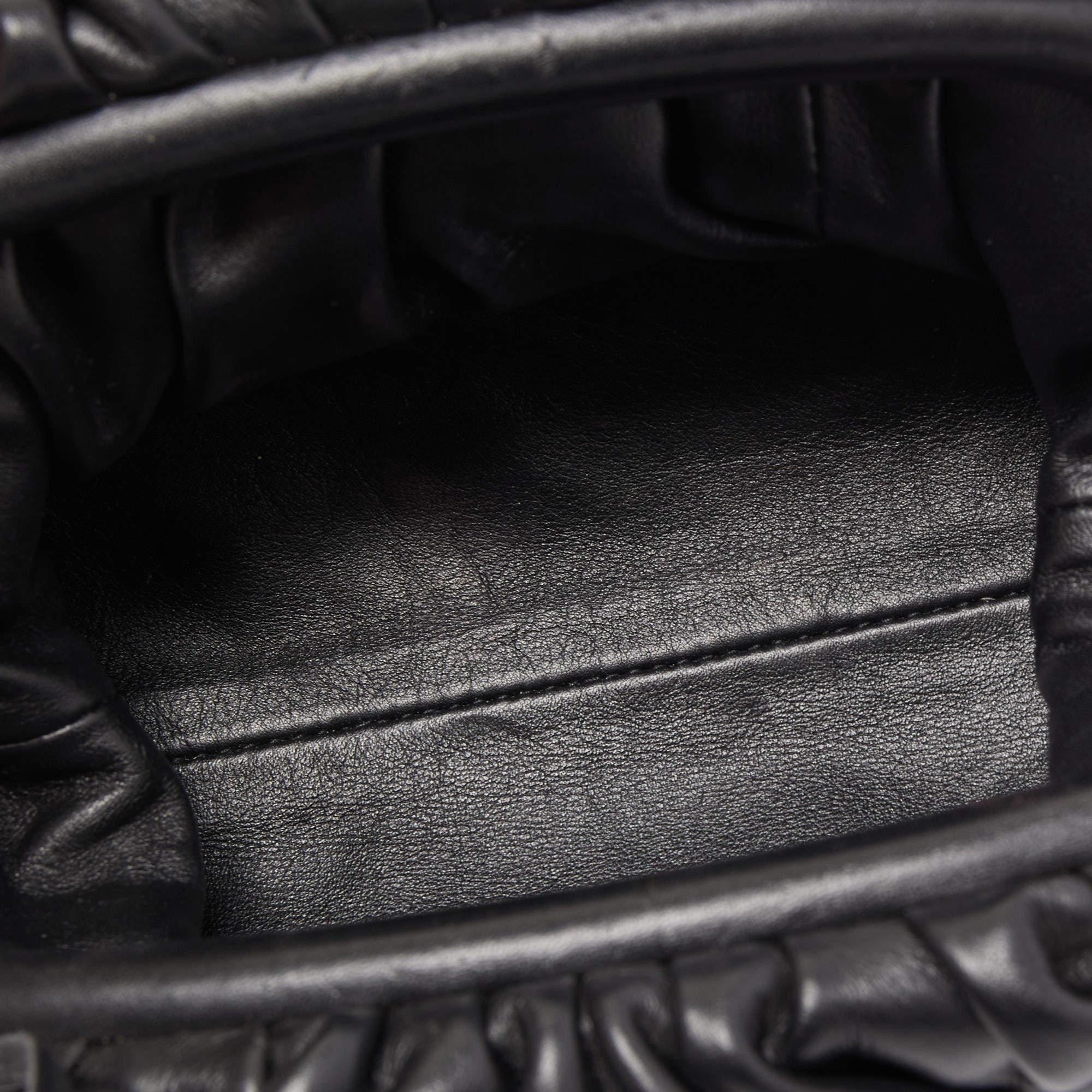 Bottega Veneta Black Leather Mini The Pouch Bag 5