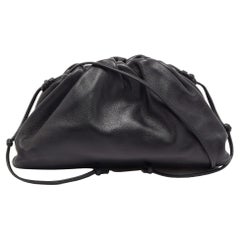 Bottega Veneta Black Leather Mini The Pouch Bag