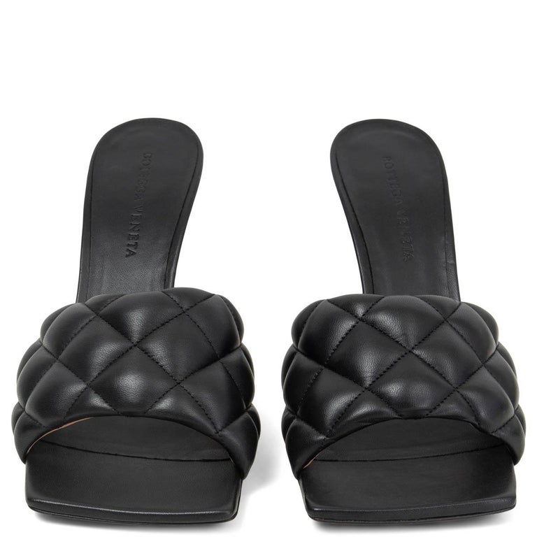 BOTTEGA VENETA black leather PADDED MULE Sandals Shoes 39  display picture 3