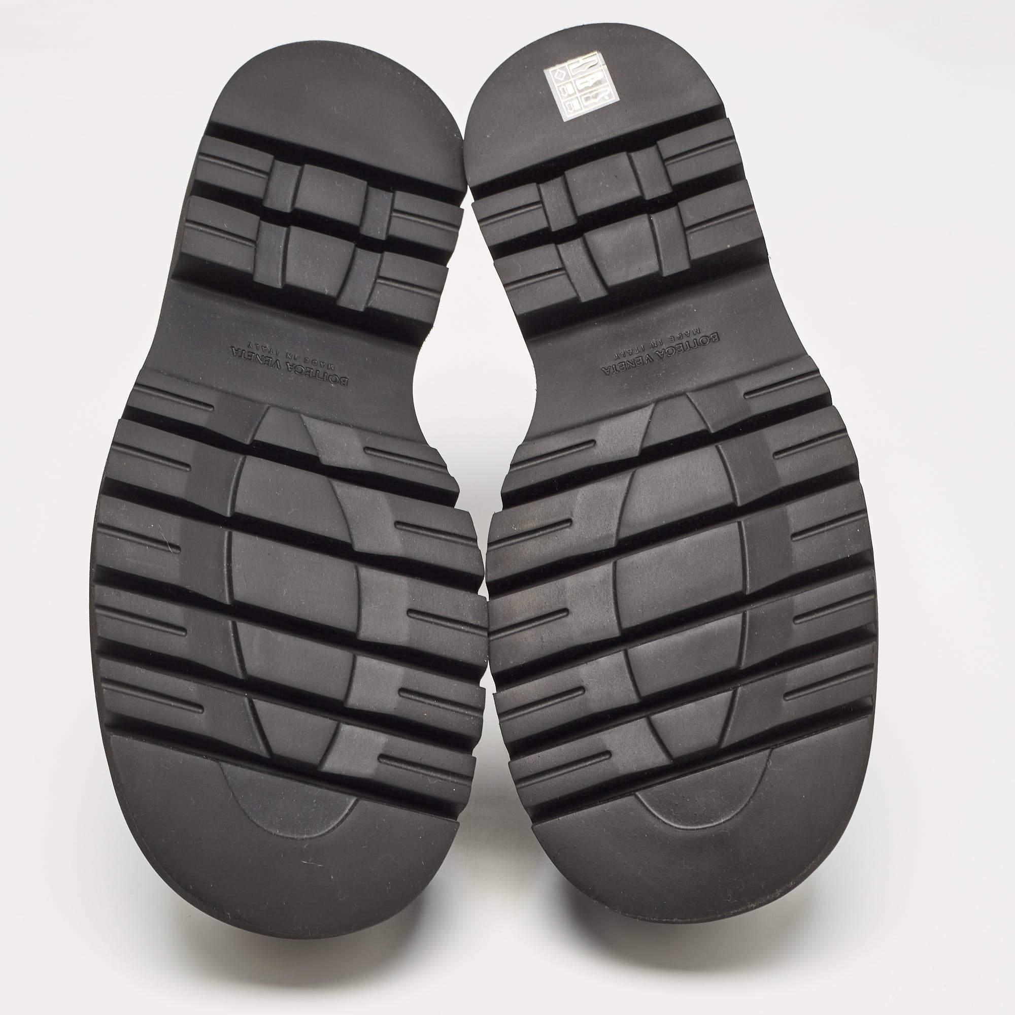 Men's Bottega Veneta Black Leather Platform Chelsea Boots Size 41