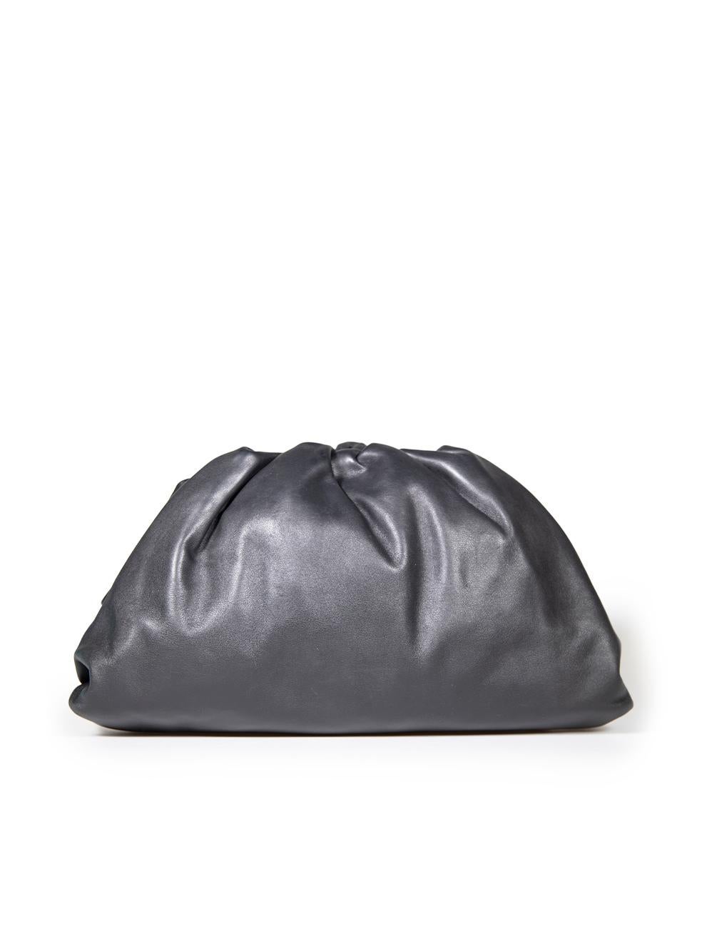 Bottega Veneta Black Leather Pouch Bag In Good Condition For Sale In London, GB