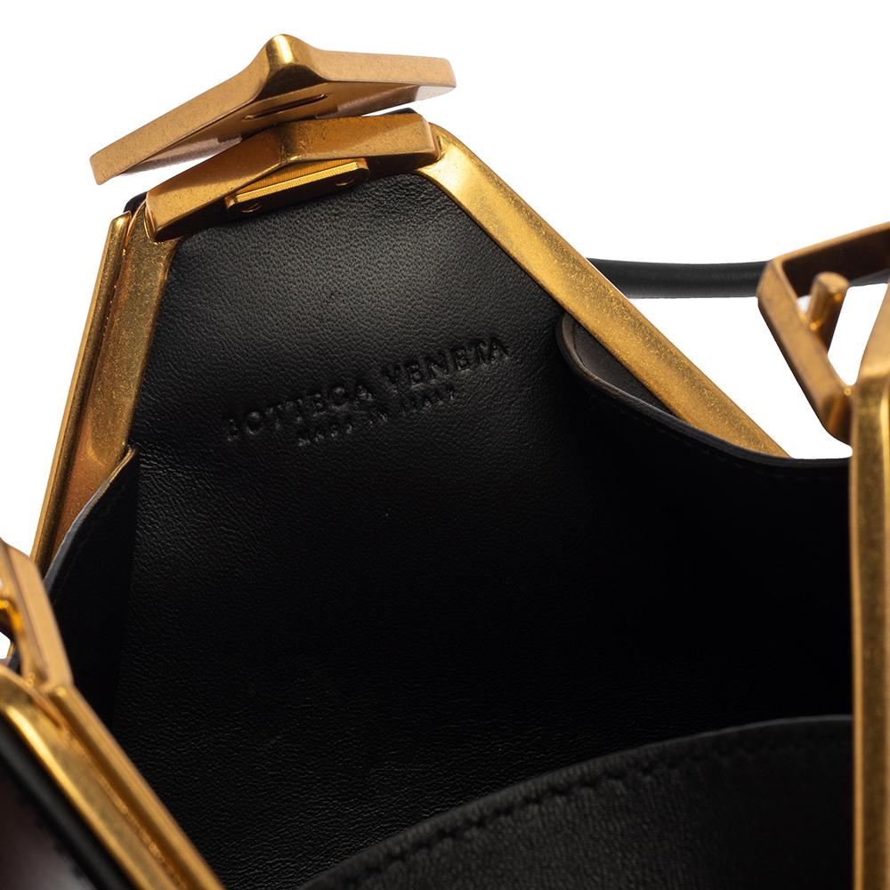 Bottega Veneta Black Leather Pyramid Clutch Bag 4