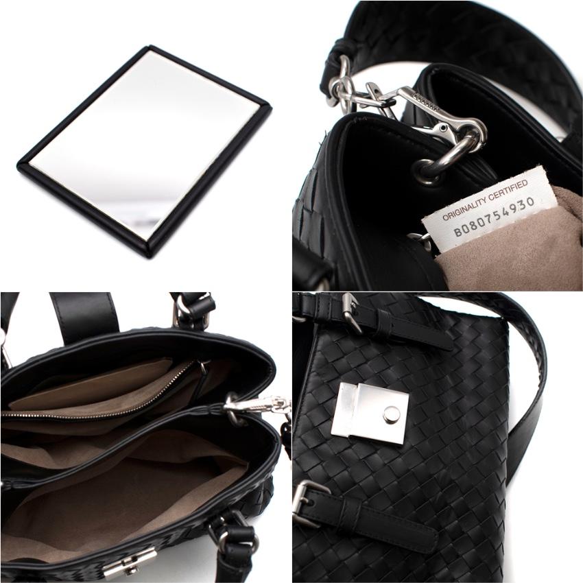 Bottega Veneta Black Leather Small Roma Bag 3
