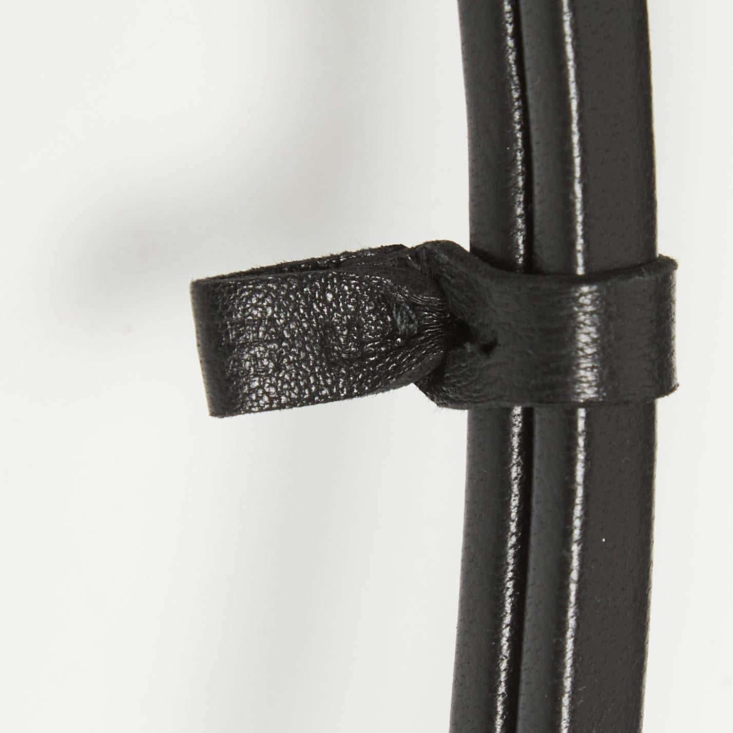 Bottega Veneta Black Leather Spiral Belt M For Sale 1