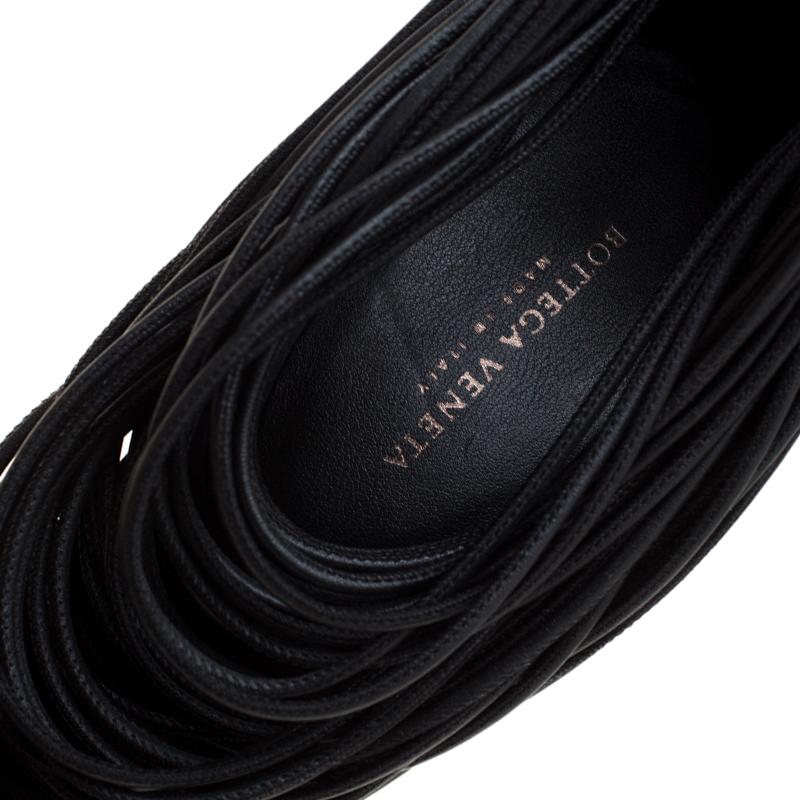 Bottega Veneta Black Leather Strappy Sandals Size 40 1