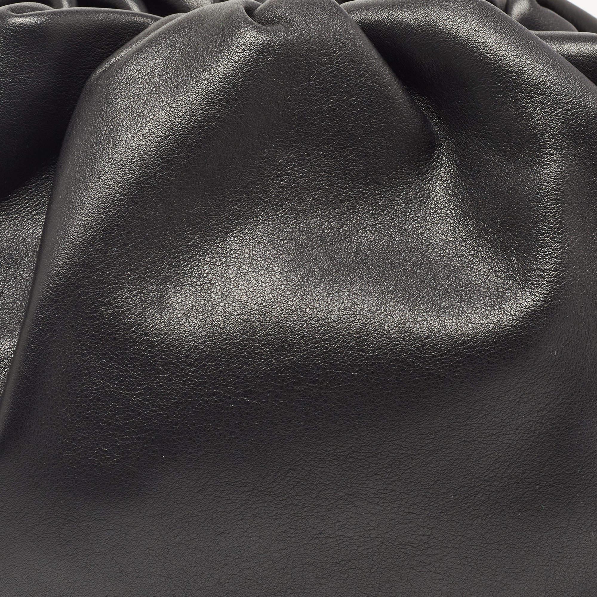 Bottega Veneta Black Leather Teen Pouch Clutch 4