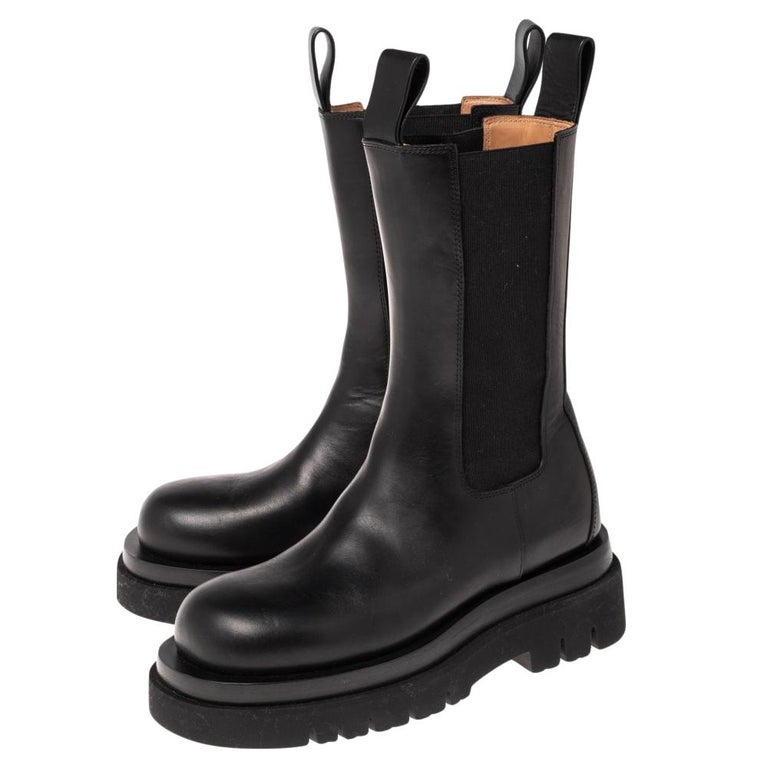 Bottega Veneta Black Leather Tire Mid Calf Boots Size 34 at 1stDibs | bottega  veneta mid calf boots, bottega veneta quilted boots, bottega veneta boots  sale
