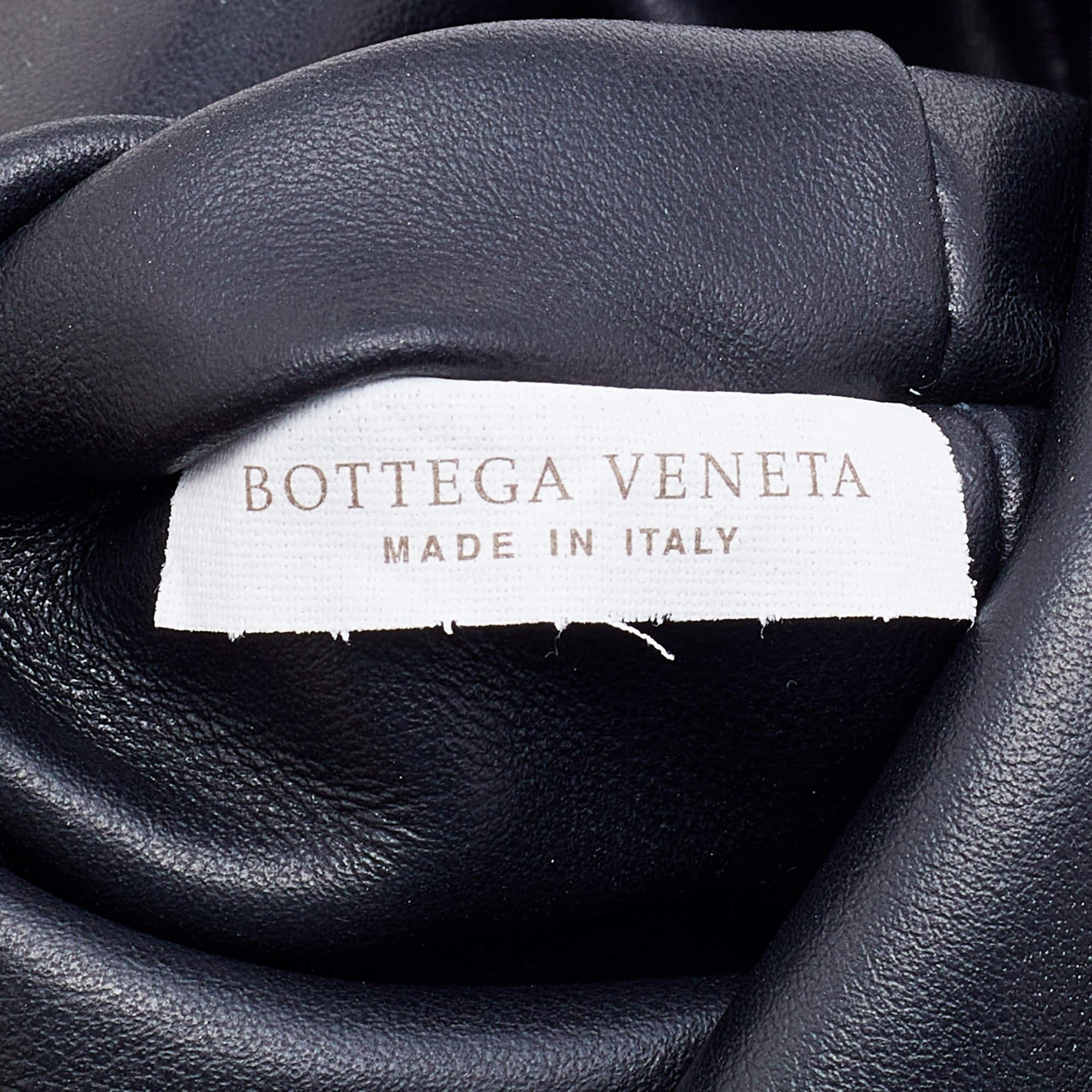Bottega Veneta Black Leather Trine Envelope Clutch 6