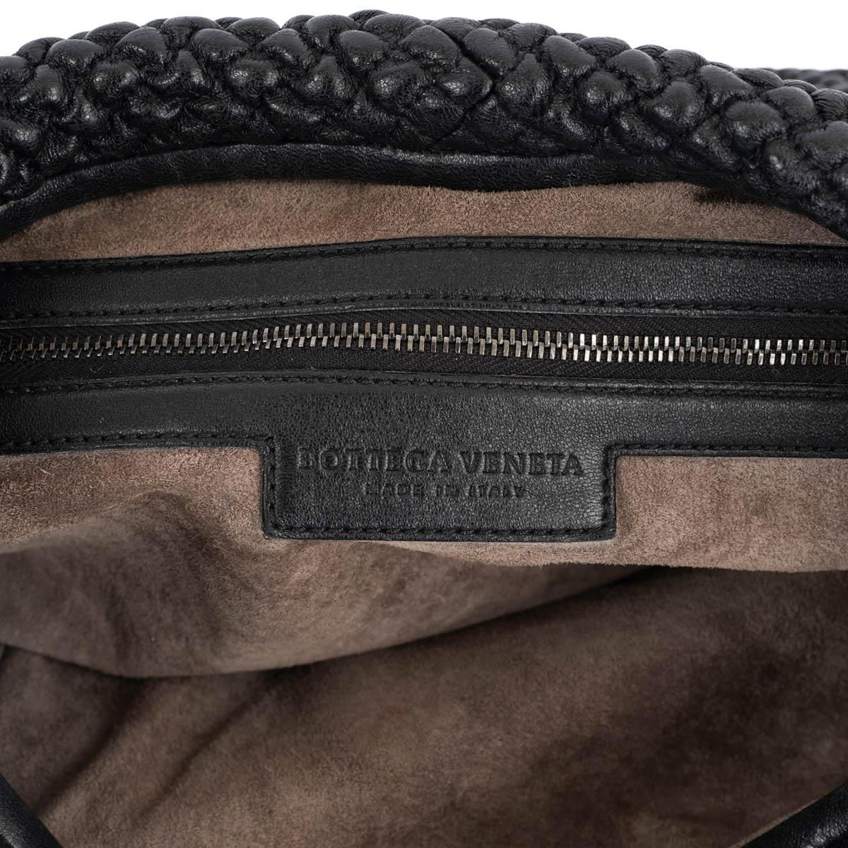 BOTTEGA VENETA Schwarze Mini Ponza-Hobo-Tasche aus Leder BELLY MEDIUM im Angebot 2