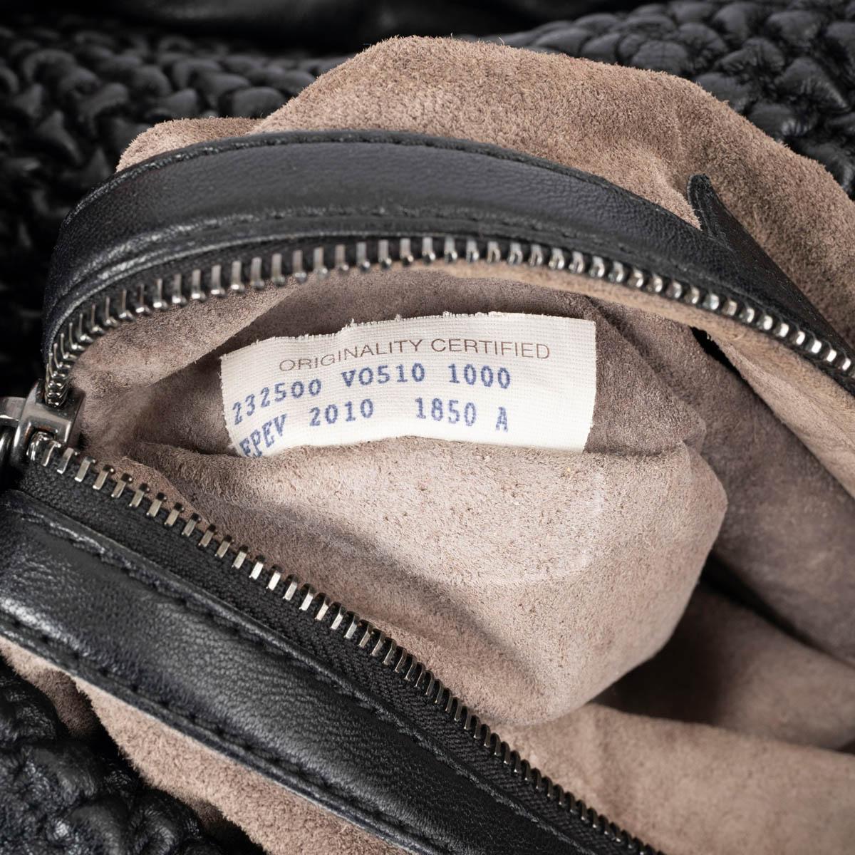 BOTTEGA VENETA black Mini Ponza leather BELLY MEDIUM Hobo Bag For Sale 3
