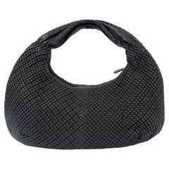 BOTTEGA VENETA Schwarze Mini Ponza-Hobo-Tasche aus Leder BELLY MEDIUM