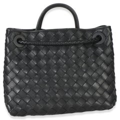 Bottega Veneta Black Nappa Intrecciato Small Andiamo Bag