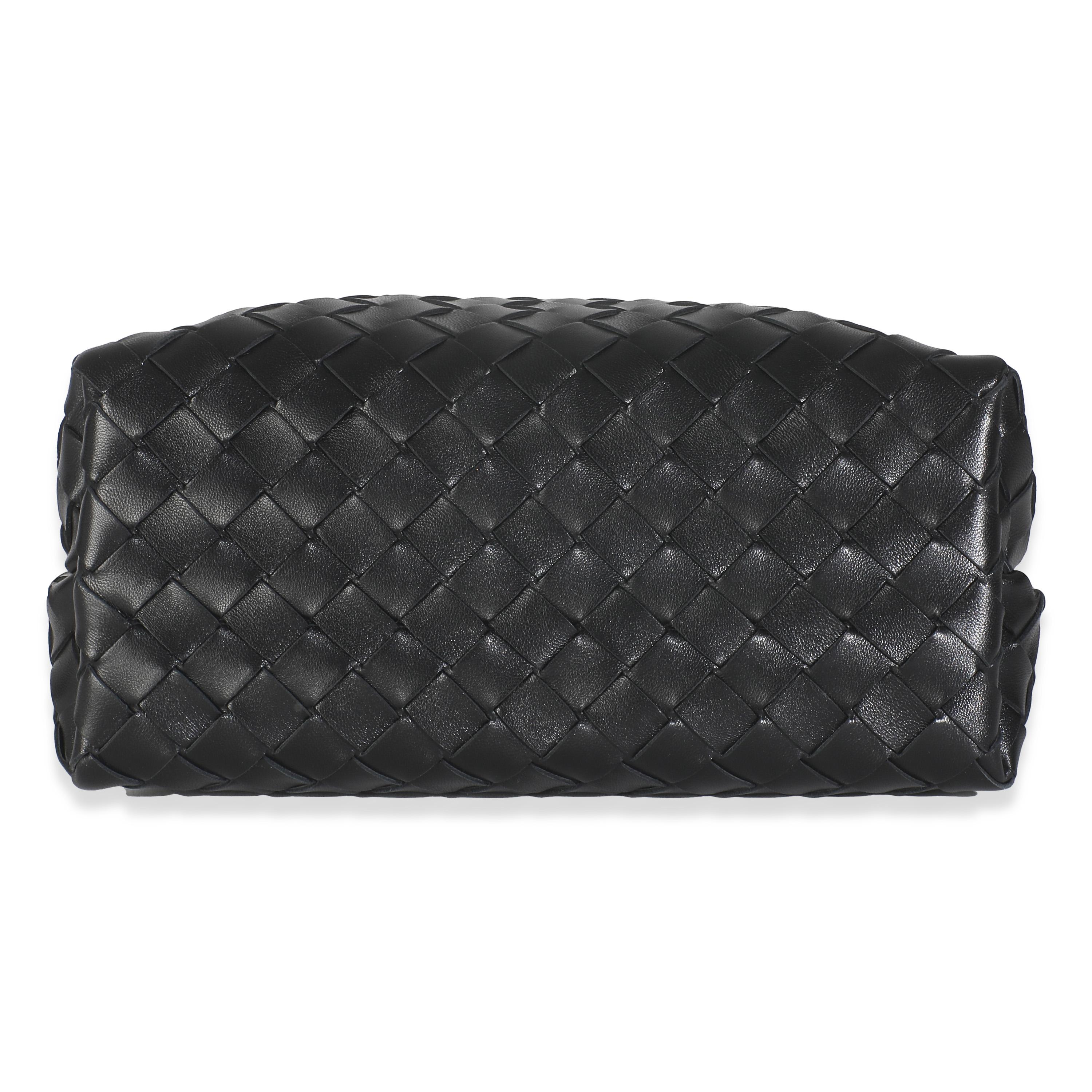 Bottega Veneta Black Nappa Intrecciato Small Andiamo Bag For Sale 4