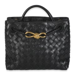 Bottega Veneta Black Nappa Intrecciato Small Andiamo Bag
