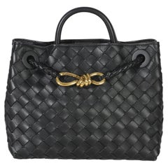 Bottega Veneta Black Nappa Intrecciato Small Andiamo Bag