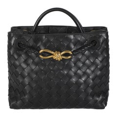 Bottega Veneta Black Nappa Intrecciato Small Andiamo Bag